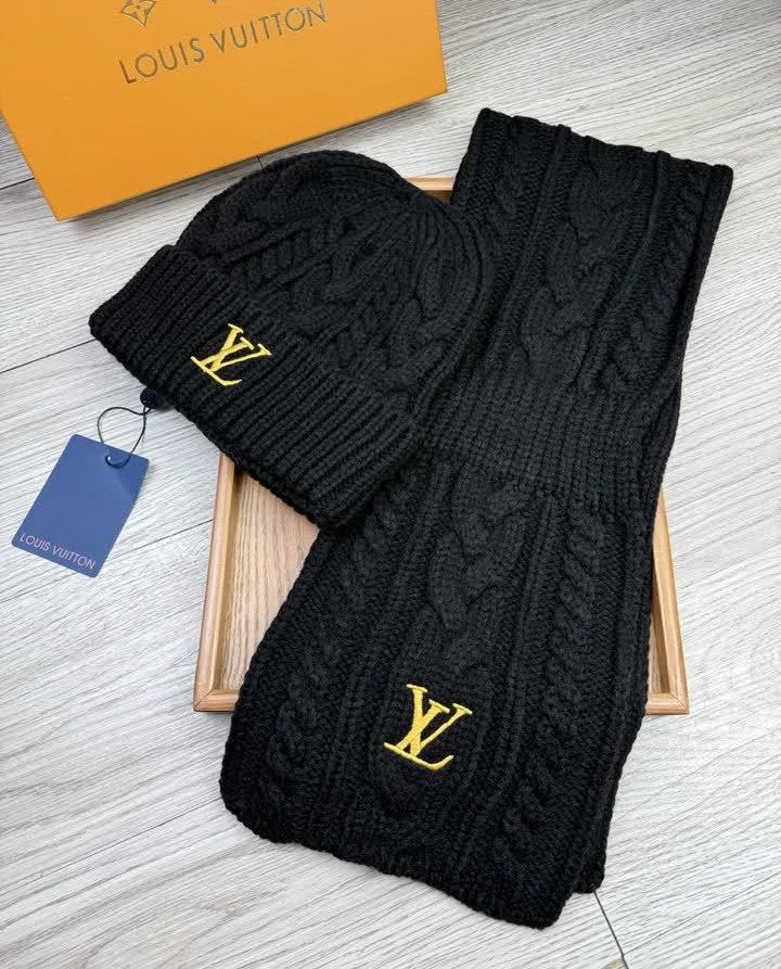 Bonnet et écharpe LV